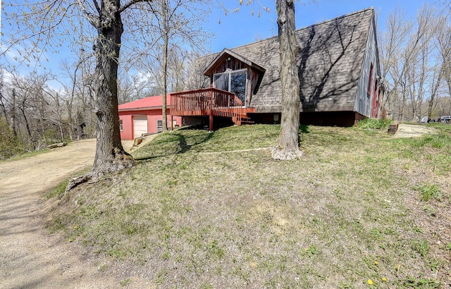 6575 145th St E, Cannon City Twp, MN 55057 - view of front of property featuring a deck and a front yard