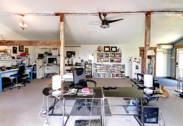 6575 145th St E, Cannon City Twp, MN 55057 - living room with a ceiling fan and a wall mounted AC