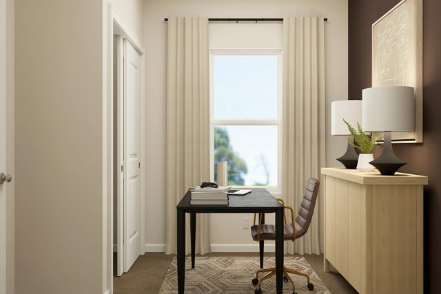 501 Redwood St N, Cambridge, MN 55008 - carpeted home office featuring baseboards