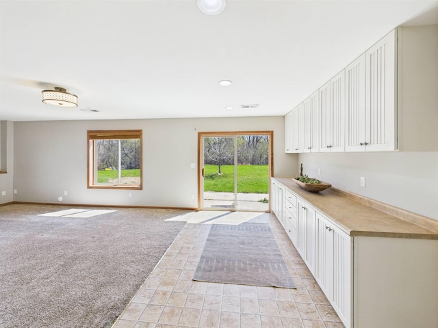 2200 Orchid Dr NE, Sauk Rapids, MN 56379 - doorway with light colored carpet, baseboards, visible vents, and recessed lighting