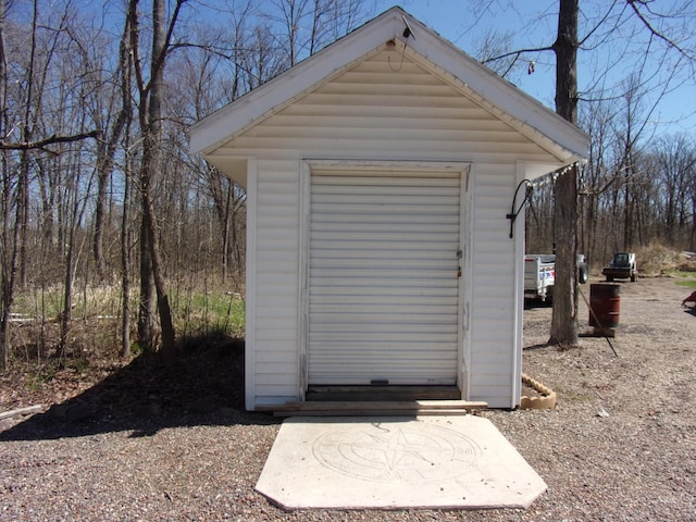view of shed