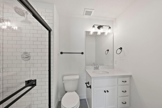 4181 Arbor Dr, Woodbury, MN 55129 - full bath with vanity, toilet, visible vents, and a tile shower