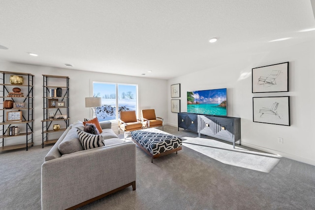 4181 Arbor Dr, Woodbury, MN 55129 - living room with baseboards, carpet flooring, and recessed lighting