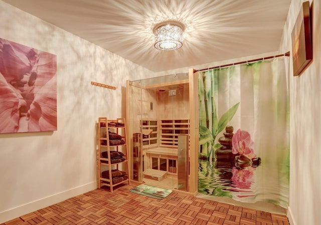 interior space with baseboards