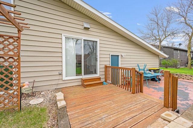 view of wooden deck