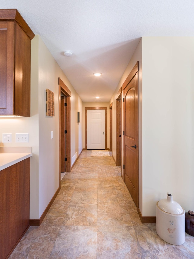 corridor with baseboards