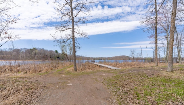 view of yard featuring a water view