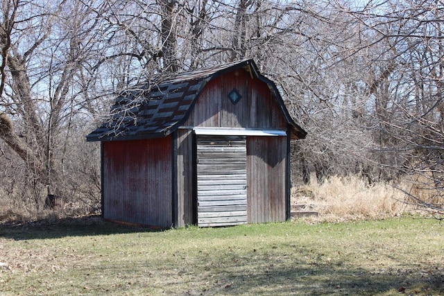 view of shed