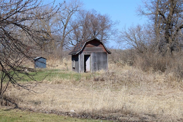 view of shed