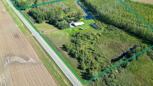 aerial view featuring a rural view