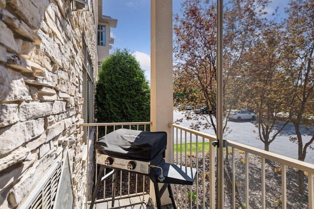 balcony with grilling area