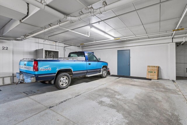 view of parking garage