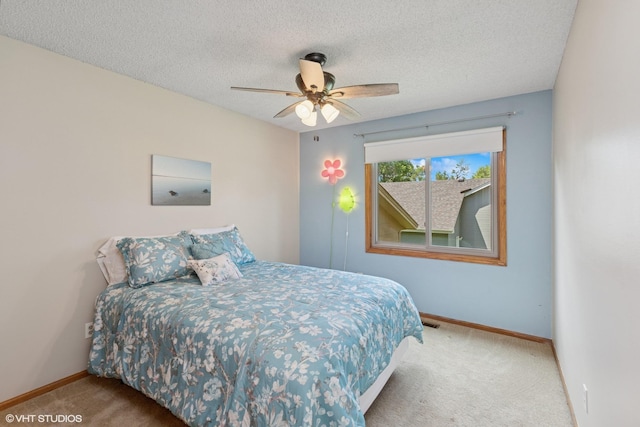 17150 Grenadier Ave, Lakeville, MN 55044 - bedroom featuring carpet flooring, a textured ceiling, and ceiling fan