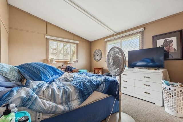 904 Washington St, Saint Croix Falls, WI 54024 - carpeted bedroom with lofted ceiling