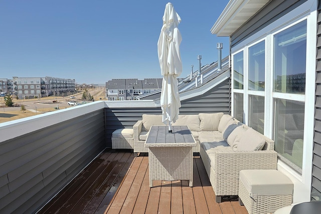 5275 94th Ln N, Brooklyn Park, MN 55443 - balcony with an outdoor living space