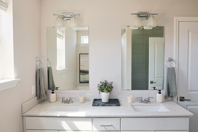 5275 94th Ln N, Brooklyn Park, MN 55443 - full bath with a sink and double vanity