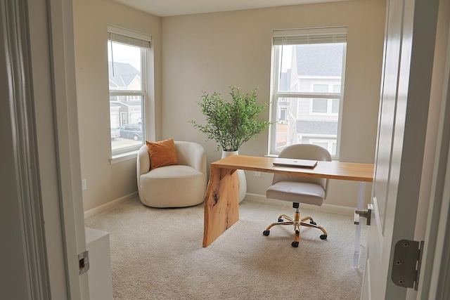 5275 94th Ln N, Brooklyn Park, MN 55443 - office space with carpet flooring, baseboards, and a healthy amount of sunlight