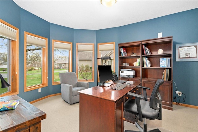 2222 White Oak Ct, Hudson, WI 54016 - office area with carpet flooring and baseboards