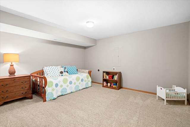 2222 White Oak Ct, Hudson, WI 54016 - carpeted bedroom with baseboards and electric panel