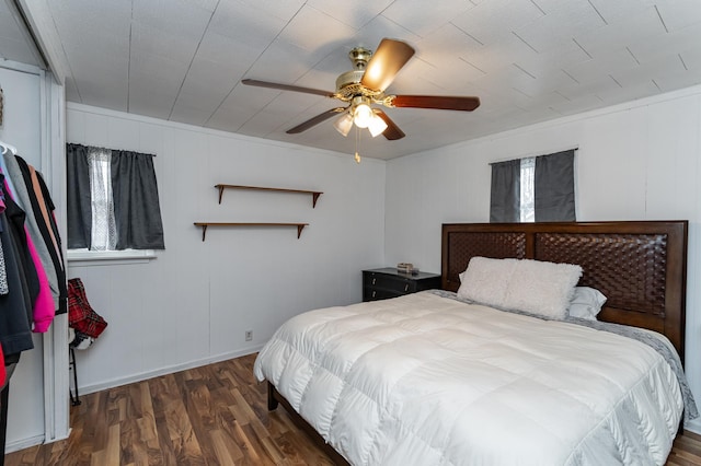 15 2nd St SE, Dodge Center, MN 55927 - bedroom featuring a ceiling fan and wood finished floors