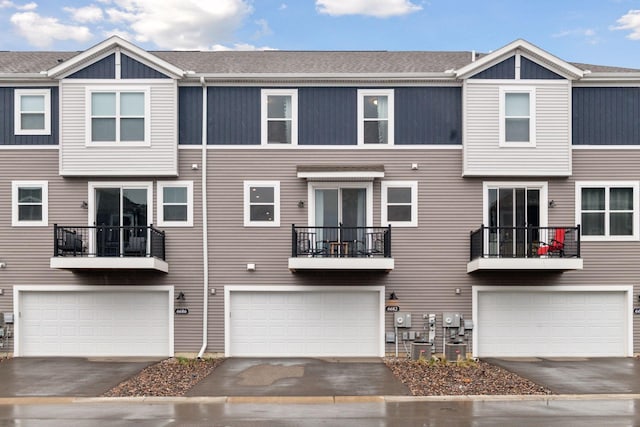 view of property with a garage