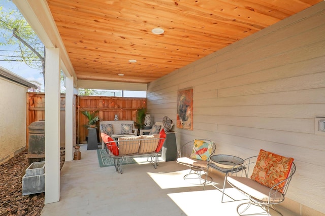 2102 Pinehurst Ave, Saint Paul, MN 55116 - view of patio / terrace featuring outdoor lounge area and fence