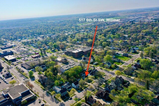 aerial view of property and surrounding area