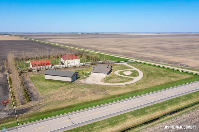 aerial view of sparsely populated area