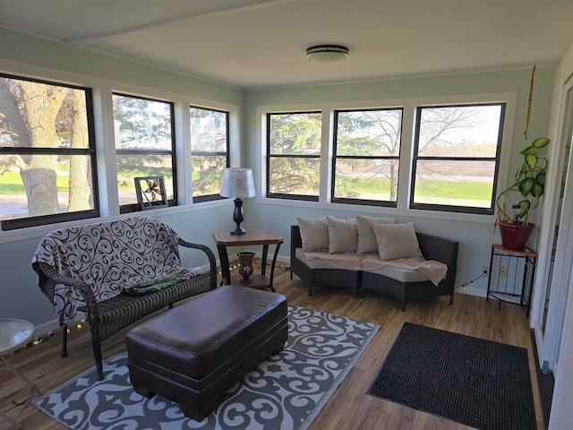 view of sunroom