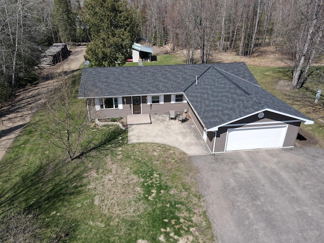 view from above of property