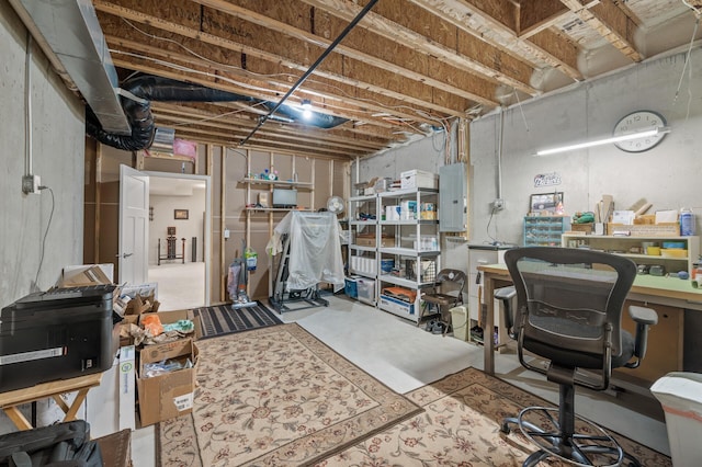 11062 16th St NE, Saint Michael, MN 55376 - unfinished basement with electric panel and an office area