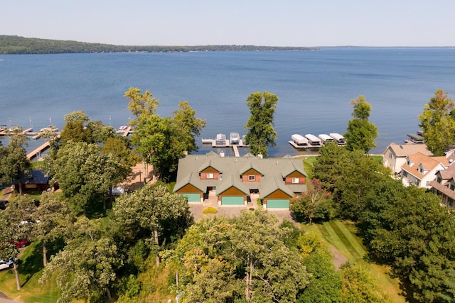 bird's eye view of a large body of water