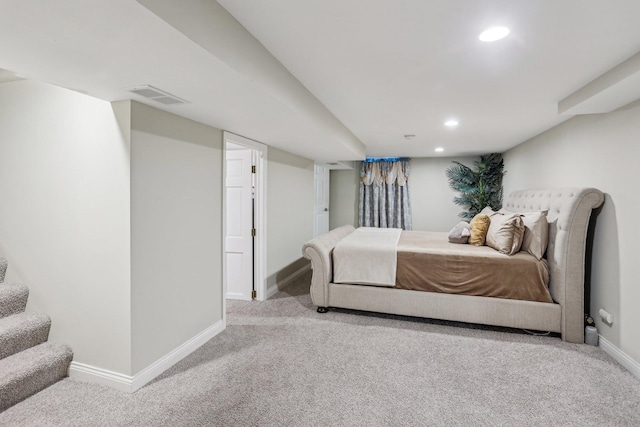 2016 90th St, Bloomington, MN 55431 - bedroom featuring carpet, baseboards, and recessed lighting