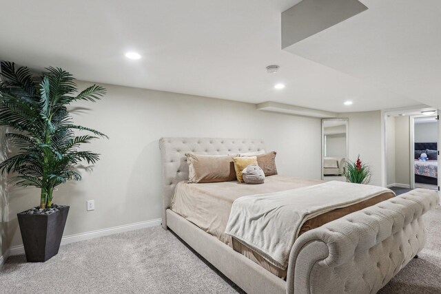 2016 90th St, Bloomington, MN 55431 - carpeted bedroom featuring baseboards and recessed lighting