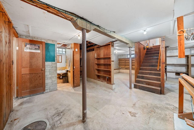 600 Mclean St, Mora, MN 55051 - basement featuring stairs