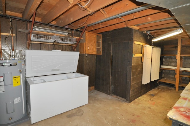 811 Pleasant Ave S, Park Rapids, MN 56470 - unfinished below grade area with electric water heater