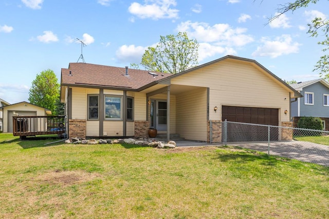 12201 Olive St NW, Coon Rapids, MN 55448 - view of front of house featuring brick siding, driveway, and an attached garage