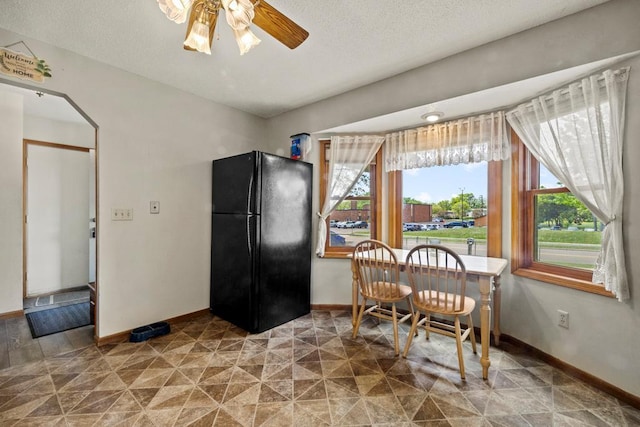 12201 Olive St NW, Coon Rapids, MN 55448 - dining space with plenty of natural light, a ceiling fan, and baseboards