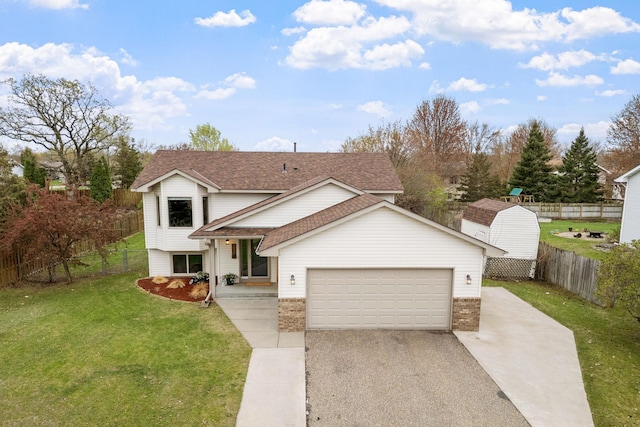 5046 Mitchell Rd, Big Lake, MN 55309 - view of front of house featuring asphalt driveway, brick siding, a garage, and a shingled roof