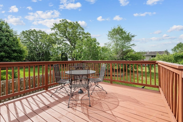 5046 Mitchell Rd, Big Lake, MN 55309 - deck featuring outdoor dining area and a yard