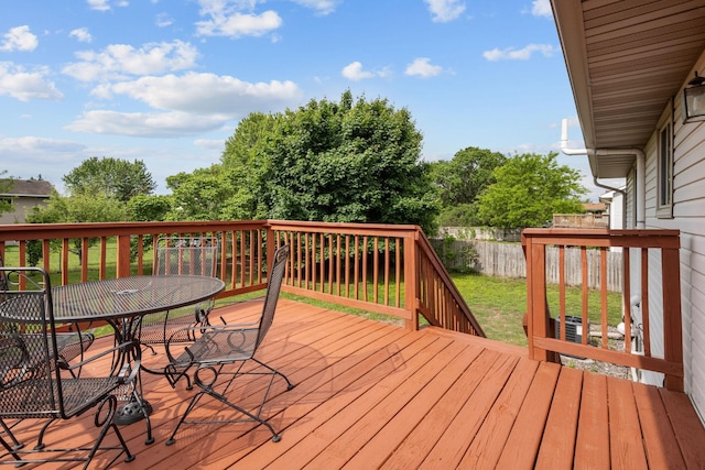 5046 Mitchell Rd, Big Lake, MN 55309 - wooden terrace with outdoor dining area