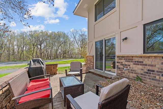 view of patio / terrace featuring an outdoor hangout area