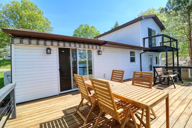 49581 Trowbridge Cir, Candor Twp, MN 56587 - deck with outdoor dining area