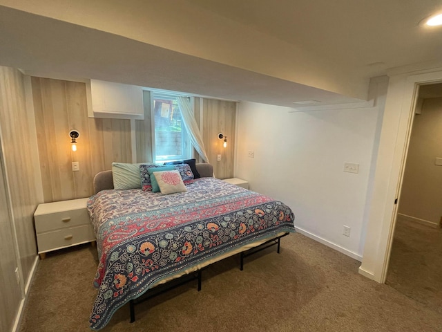 carpeted bedroom with baseboards