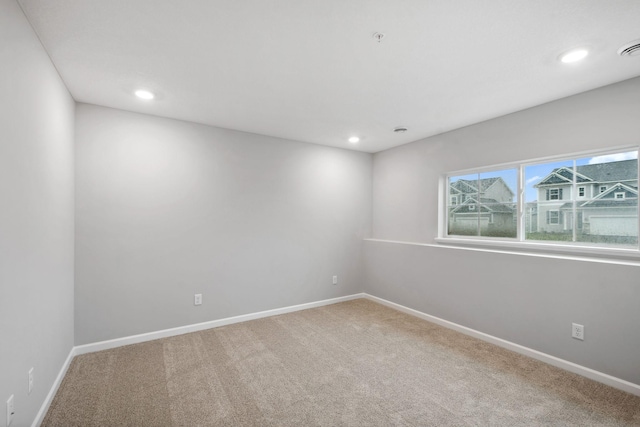 6754 Wildflower Way, Minnetrista, MN 55331 - empty room featuring carpet flooring, baseboards, recessed lighting, and a pendent fire sprinkler