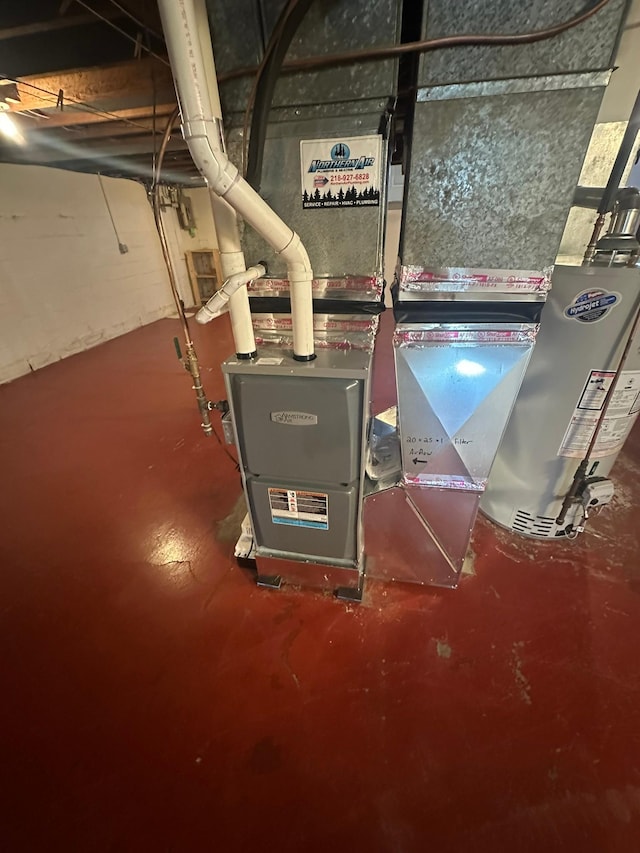utilities featuring water heater
