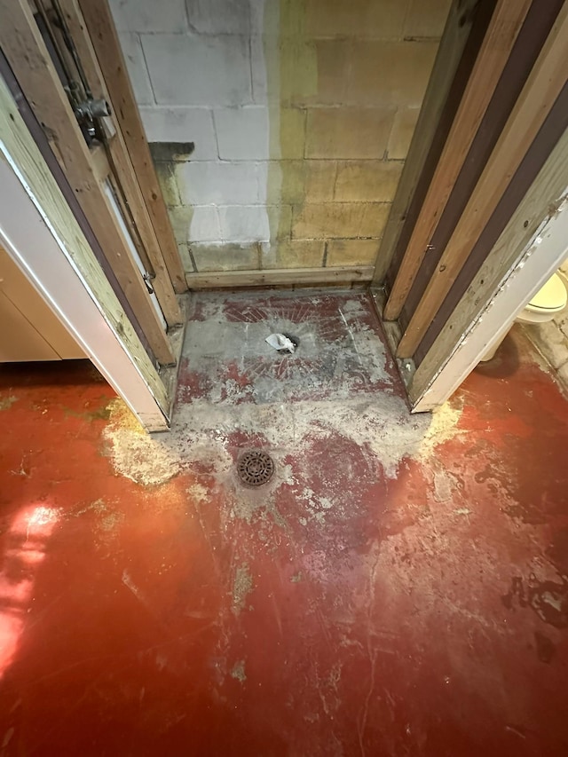 detailed view of concrete flooring