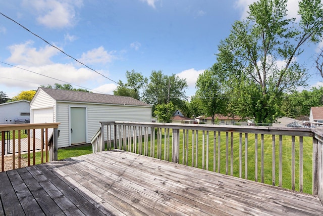 3697 75th St E, Inver Grove Heights, MN 55076 - deck with an outbuilding and a detached garage