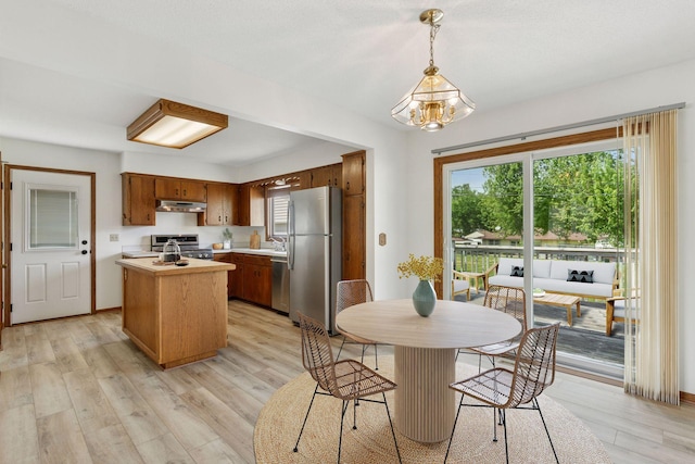 3697 75th St E, Inver Grove Heights, MN 55076 - kitchen with stainless steel appliances, under cabinet range hood, light countertops, and healthy amount of natural light