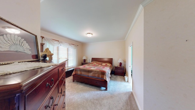 2704 Campus Ln, Albert Lea, MN 56007 - bedroom with crown molding, light colored carpet, and baseboards